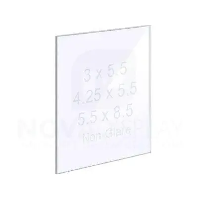 18ASP-PANEL-NG-SM 1/8″ Non-glare acrylic graphic panel with polished edges – no holes. *Always use with a matching back piece of 1/8″ clear acrylic.