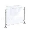 Countertop Acrylic Sneeze Guard / Modular – Supported with 10mm Dia. Rod Display Systems