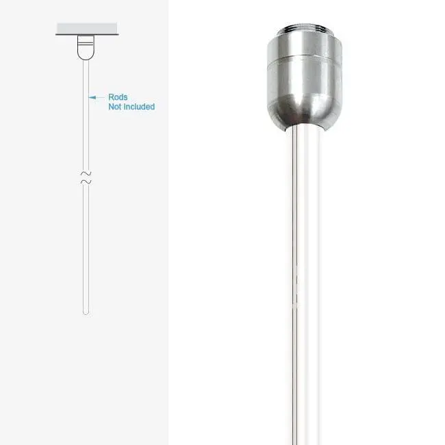 Top/Ceiling Fixing/Screw Fit for 10mm Rods — Stainless Steel | Nova Display Systems