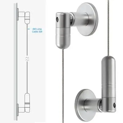 1.5mm Cable Suspension Kit with Adjustable Angle Top/Bottom Fixings – 4.0M (13′ 1-1/2″) Long