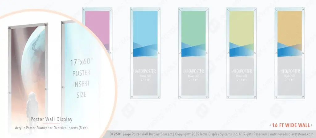 DC2501 Large Poster Wall Display / Wall Display Idea Concept
