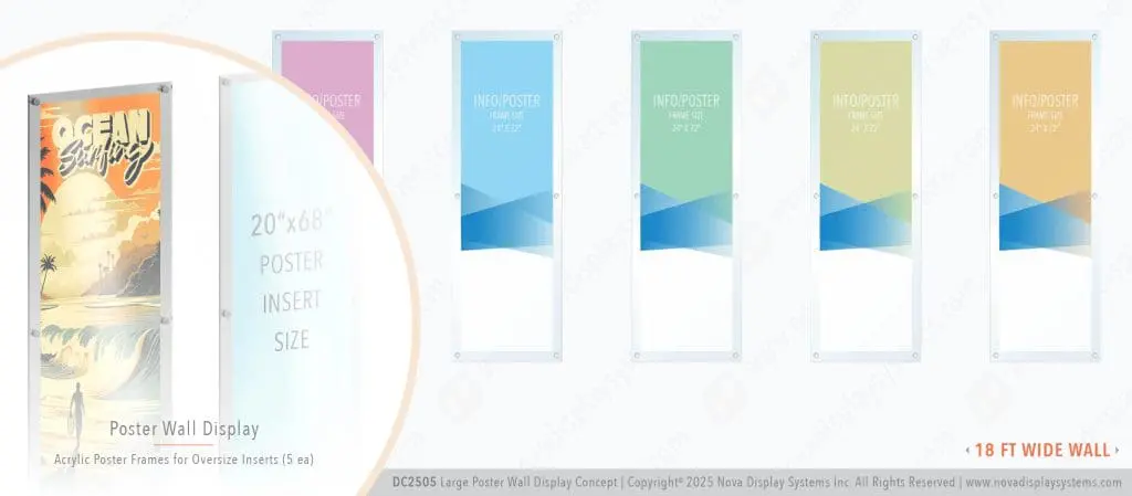 DC2505 Large Poster Wall Display / Wall Display Idea Concept