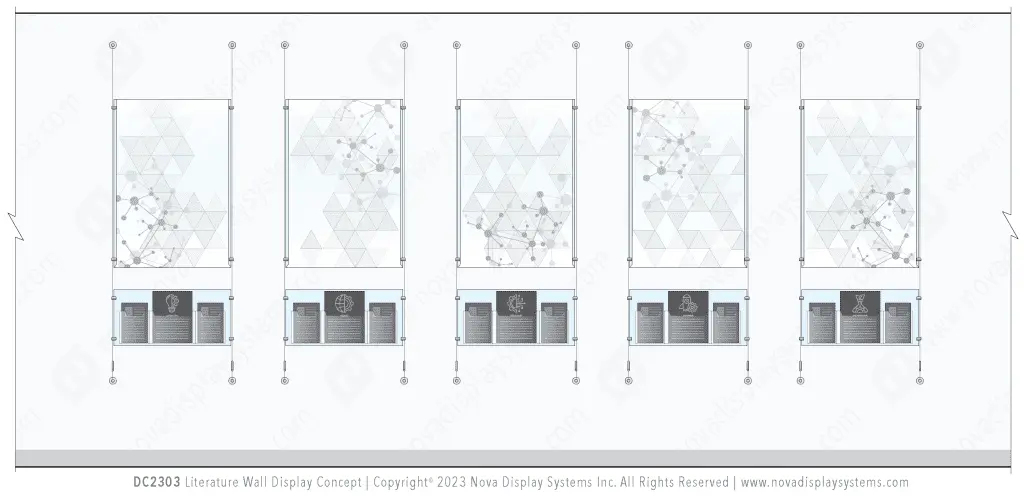 DC2303 Literature Wall Display / Wall Display Idea Concept
