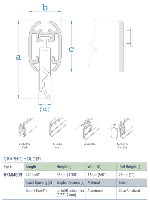 Specifications for HRAG400R*