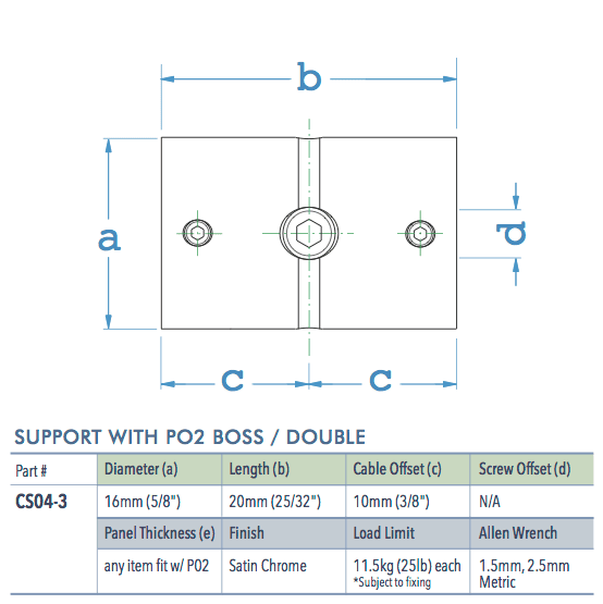 Specifications for CS04-3