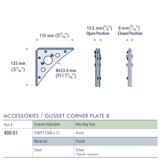 Specifications for 400-01
