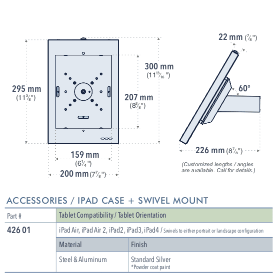 Specifications for 426-01