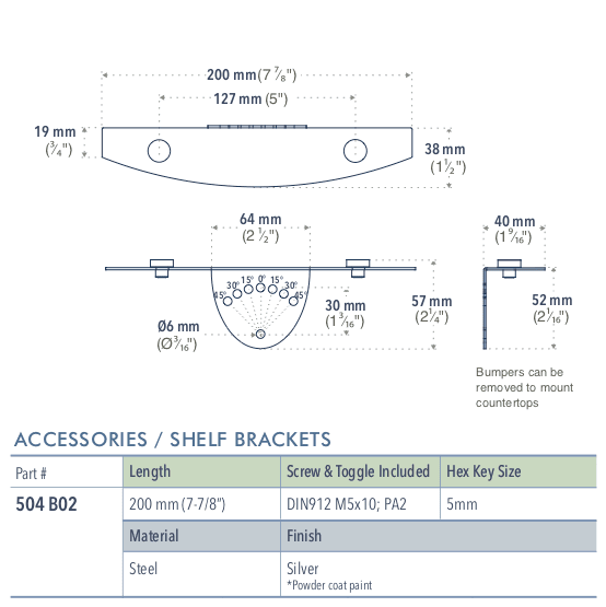 Specifications for 504-B02