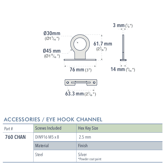 Specifications for 760-CHAN