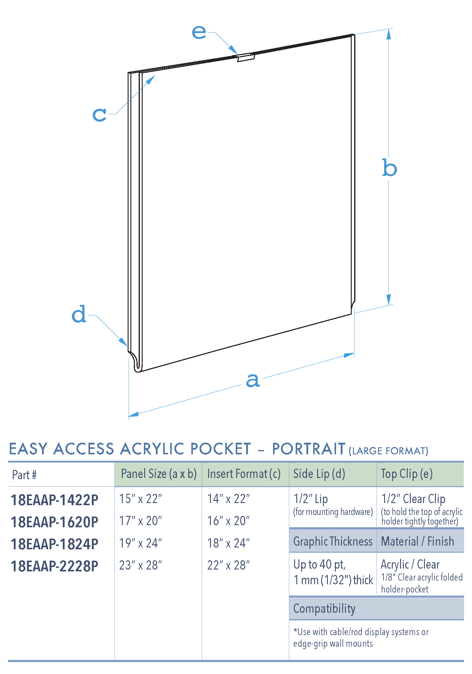 Specifications for 18EAAP-INSERT-PORTRAIT-LR