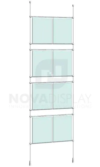 KHPI-003_Hook-on-Poster-Holder-Display-Kit-cable-suspended-hooked-on-horizontal-rods