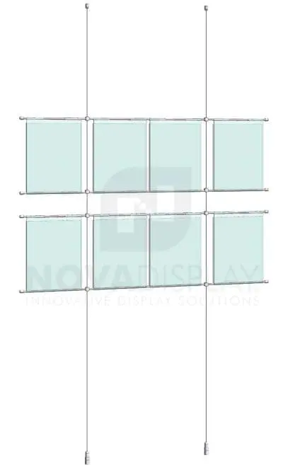 KHPI-004_Hook-on-Poster-Holder-Display-Kit-cable-suspended-hooked-on-horizontal-rods