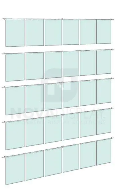 KHPI-019_Hook-on-Poster-Holder-Display-Kit-wall-mounted-on-horizontal-rods