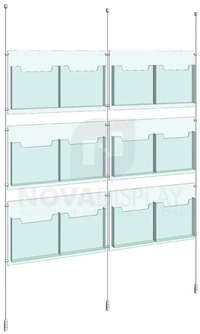 KLD-018_Acrylic-Literature-Display-Kit-cable-suspended