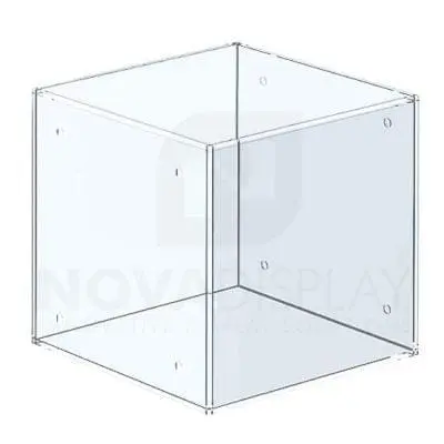 Non-Lit Acrylic Open Display Case (Five Sided) – All Clear