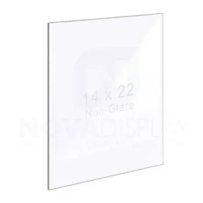18ASP-1422NG-ST 1/8″ Non-Glare Acrylic Panel without Holes for KFST stands – Polished Edges