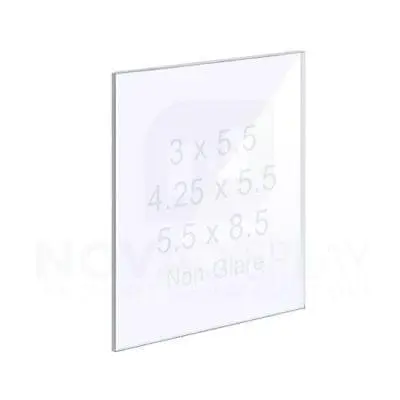 18ASP-PANEL-NG-SM 1/8″ Non-glare acrylic graphic panel with polished edges – no holes. *Always use with a matching back piece of 1/8″ clear acrylic.