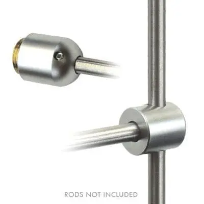 FIXING WITH ROD SUPPORT SINGLE FOR 6mm (1/4") DIA. RODS