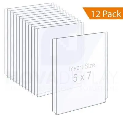 Clear Acrylic Easy Access Info/Poster Holder – Photo Format. Portrait Orientation