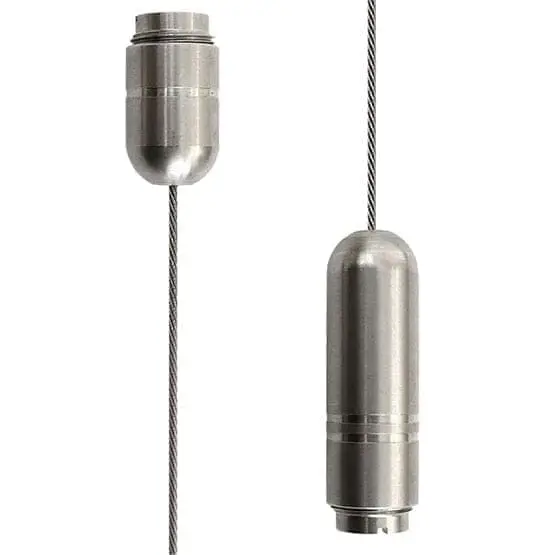 4.0M (13′ 1-1/2″) Long 1.5mm (1/16″) Dia. Cable with Ceiling to Floor Fixings | #303 Stainless Steel