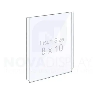 1/8″ Clear Easy Access Acrylic Pocket – Portrait. Insert Size: 8″W x 10″H