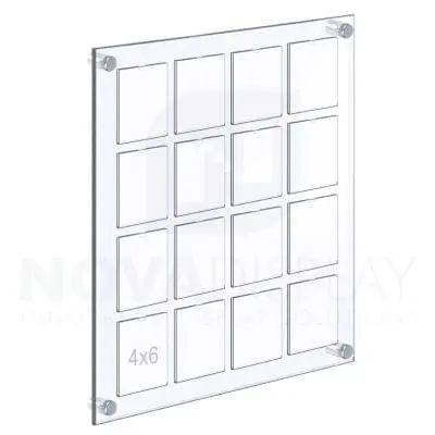 Acrylic Multi-Photo/Collage Frame – 4″ x 6″ Photo Display Board
