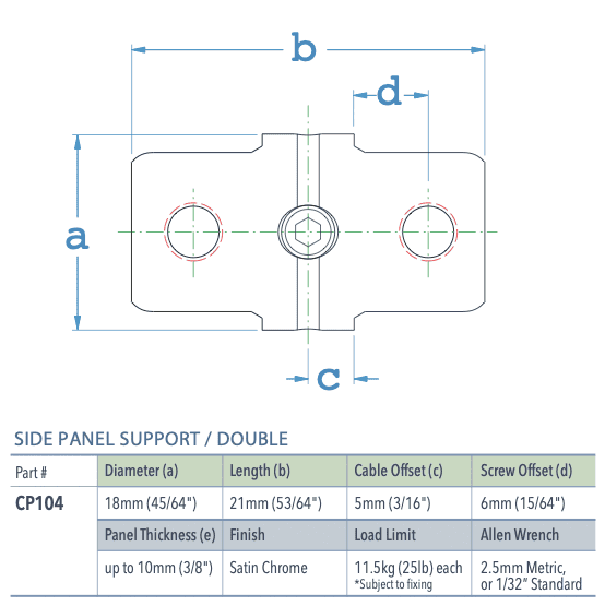 Specifications for CP104