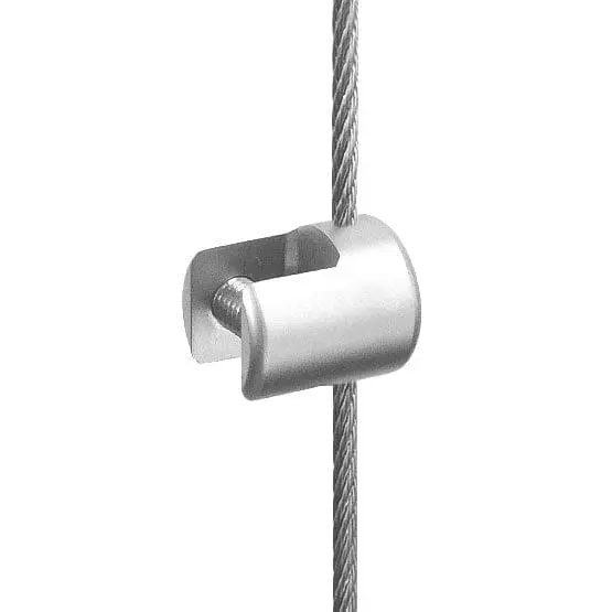Cable Panel Support Single-Sided — Vertical Grip-Support — For panels up to 10mm (3/8″) thick.