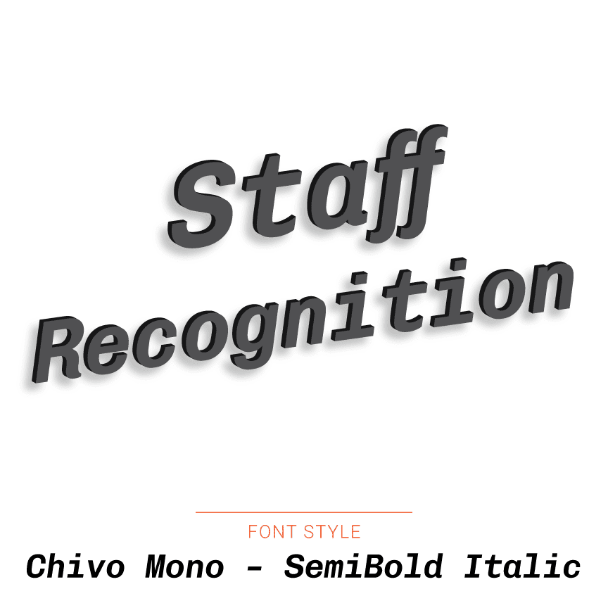 Nova Display Systems | Laser Cut Acrylic Letters – Mono Font Styles