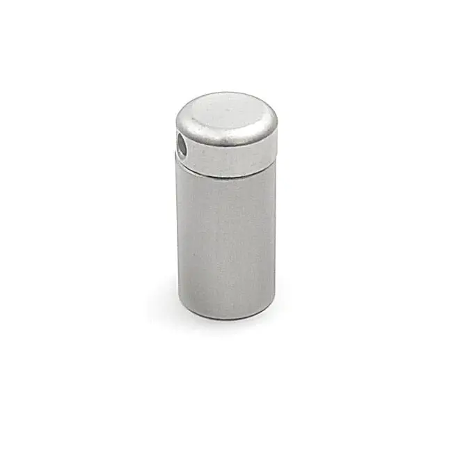 1/2″ Dia. x 3/4″ Sign Standoff Support (2-Part Standoff with M8 Stud-Cap) / Satin Anodized Finish