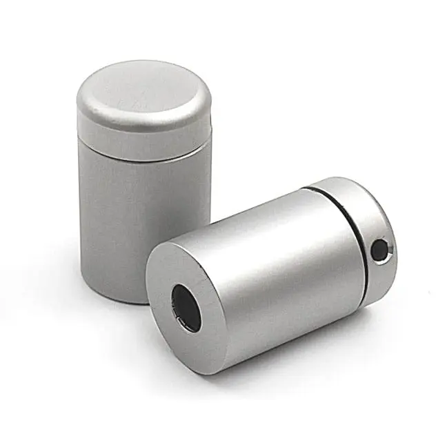5/8″ Dia. x 3/4″ Sign Standoff Support (2-Part Standoff with M10 Stud-Cap) / Satin Anodized Finish