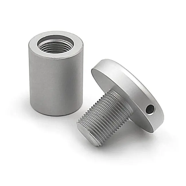 5/8″ Dia. x 3/4″ Sign Standoffs with 1″ Dia. Cap (2-Part Standoff with M10 Stud-Cap) / Satin Anodized Finish