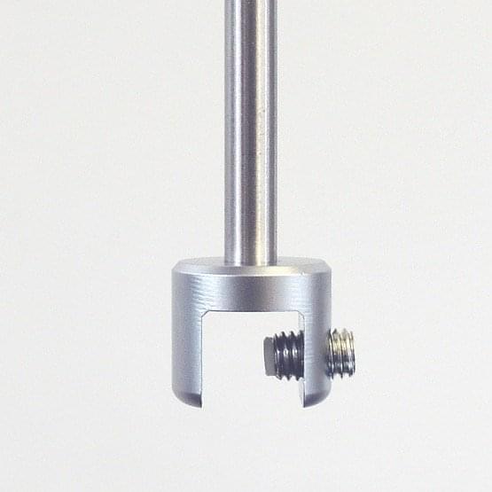 RG05-10 Top Panel Support – for panels up to 7mm (1/4″) thick. Use with 6mm (1/4″) Dia. Rod Suspensions.