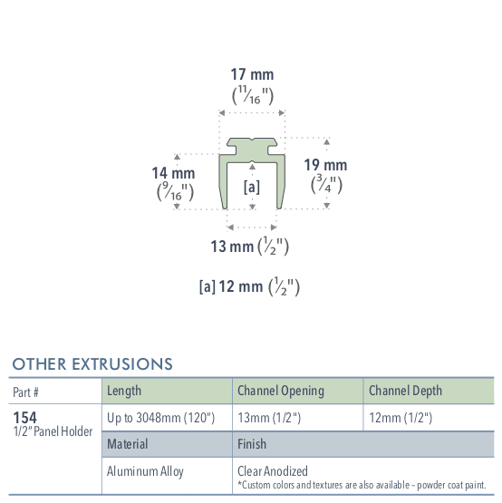 Specifications for 154/72/L