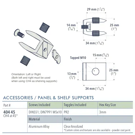 Specifications for 404-45