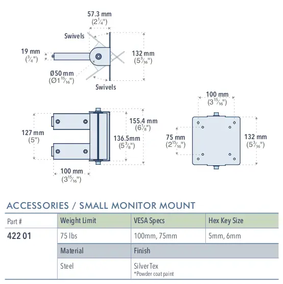 Specifications for 422-01