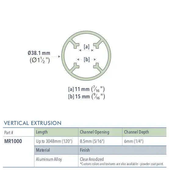 Specifications for MR1000/72/L