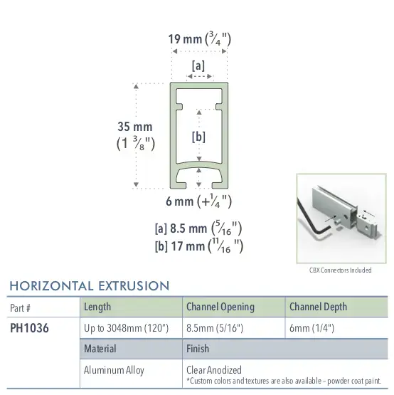 Specifications for PH1036/72/L