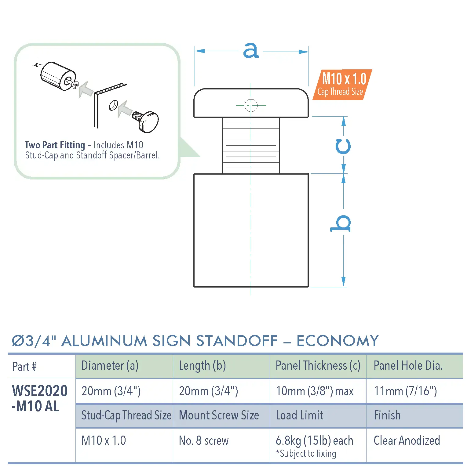 Specifications for WSE2020-M10 AL