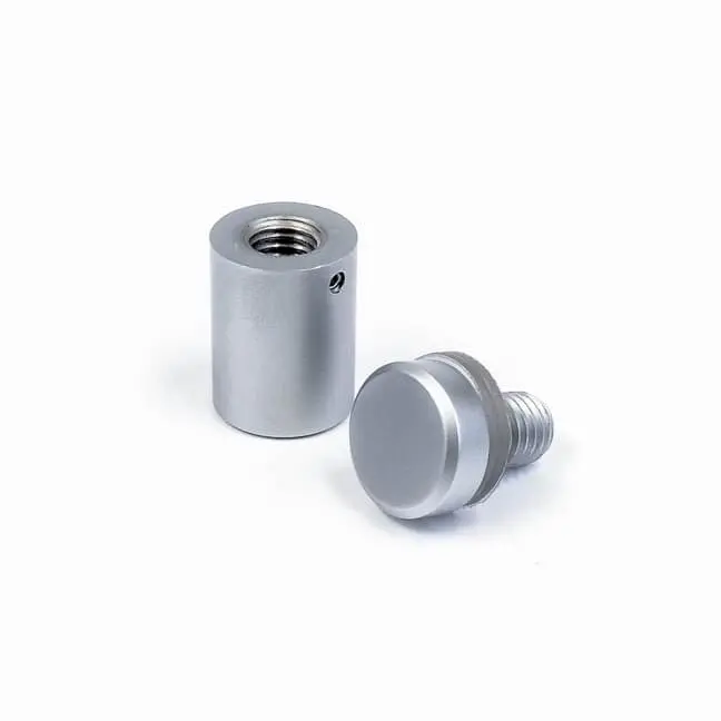 WSO2025-TP-M10-SC-satin-chrome-brass-tamper-proof-sign-standoff-front-cap