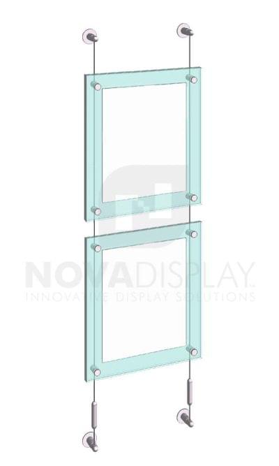 KASP-150 Sandwich Acrylic Poster Display Kit cable wall suspended