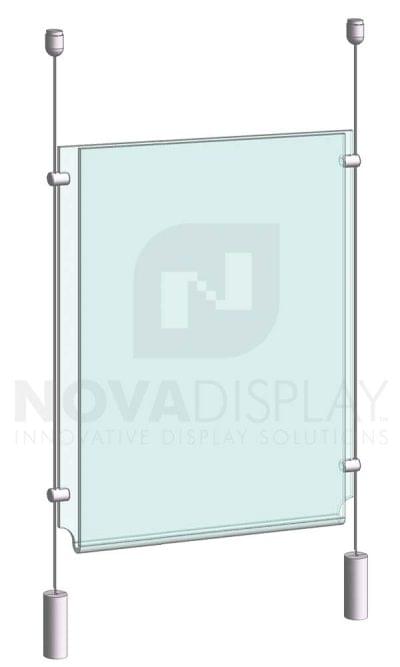 KPI-004_Easy-Access-Poster-Holder-Display-Kit-cable-suspended-with-bottom-weights