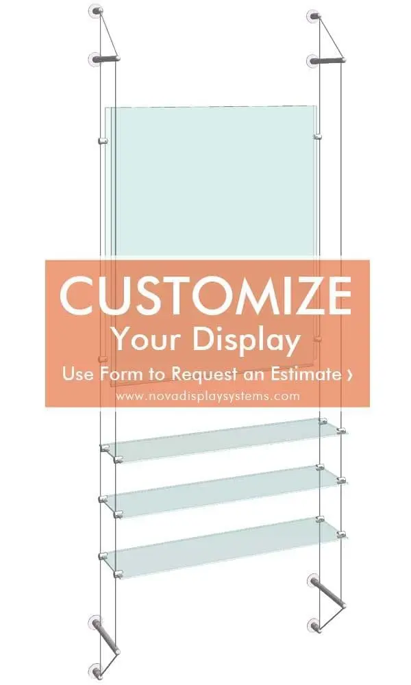 Poster Sign Frame Stand, 14 x 22 Polished Chrome