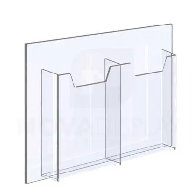 14ALD-2-3585-ST 1/8″ Clear Acrylic Leaflet Dispenser / Literature Holder – Double Pocket