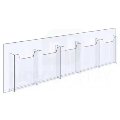 14ALD-5-0510P-28 1/8″ Clear Acrylic Leaflet Dispenser / Literature Holder – Five Pocket