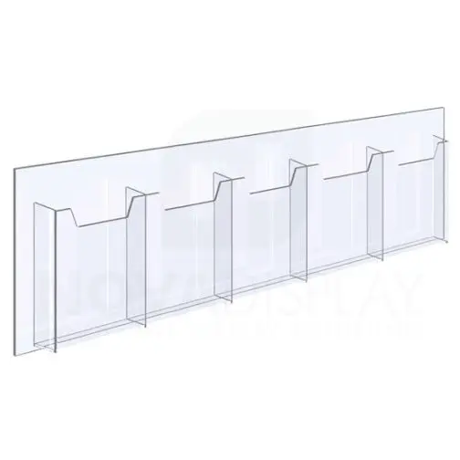 14ALD-5-0510P-28 1/8″ Clear Acrylic Leaflet Dispenser / Literature Holder – Five Pocket