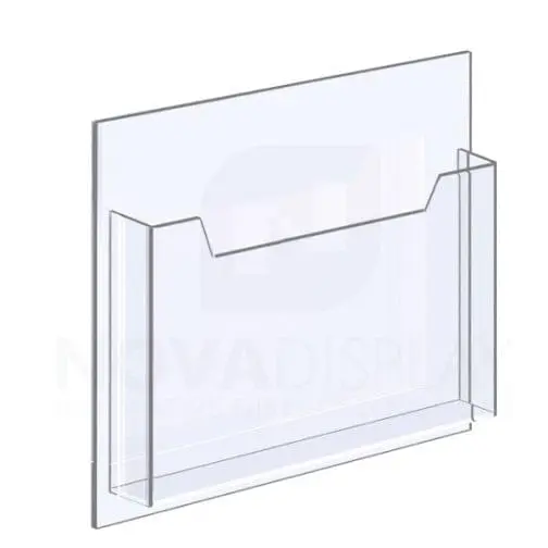 14ALD-8511L-12>15 1/8″ Clear Acrylic Leaflet Dispenser / Literature Holder – Single Pocket / Landscape