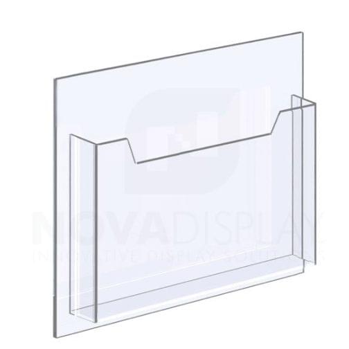 14ALD-8511L/ST 1/8″ Clear Acrylic Leaflet Dispenser / Literature Holder – Single Pocket / Landscape