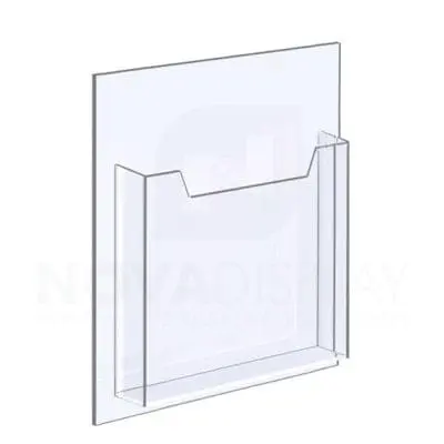 14ALD-8511L-ST 1/8″ Clear Acrylic Leaflet Dispenser / Literature Holder – Single Pocket / Portrait