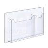 14ALD-MIX01-17 1/8″ Clear Acrylic Leaflet Dispenser / Literature Holder – Double Pocket - Mixed Format